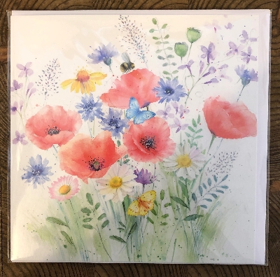 Floral greeting card